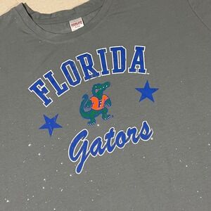 Florida‎ Gators Cropped T-Shirt Gray XL Ladies Sideline Apparel Glitter Splatter